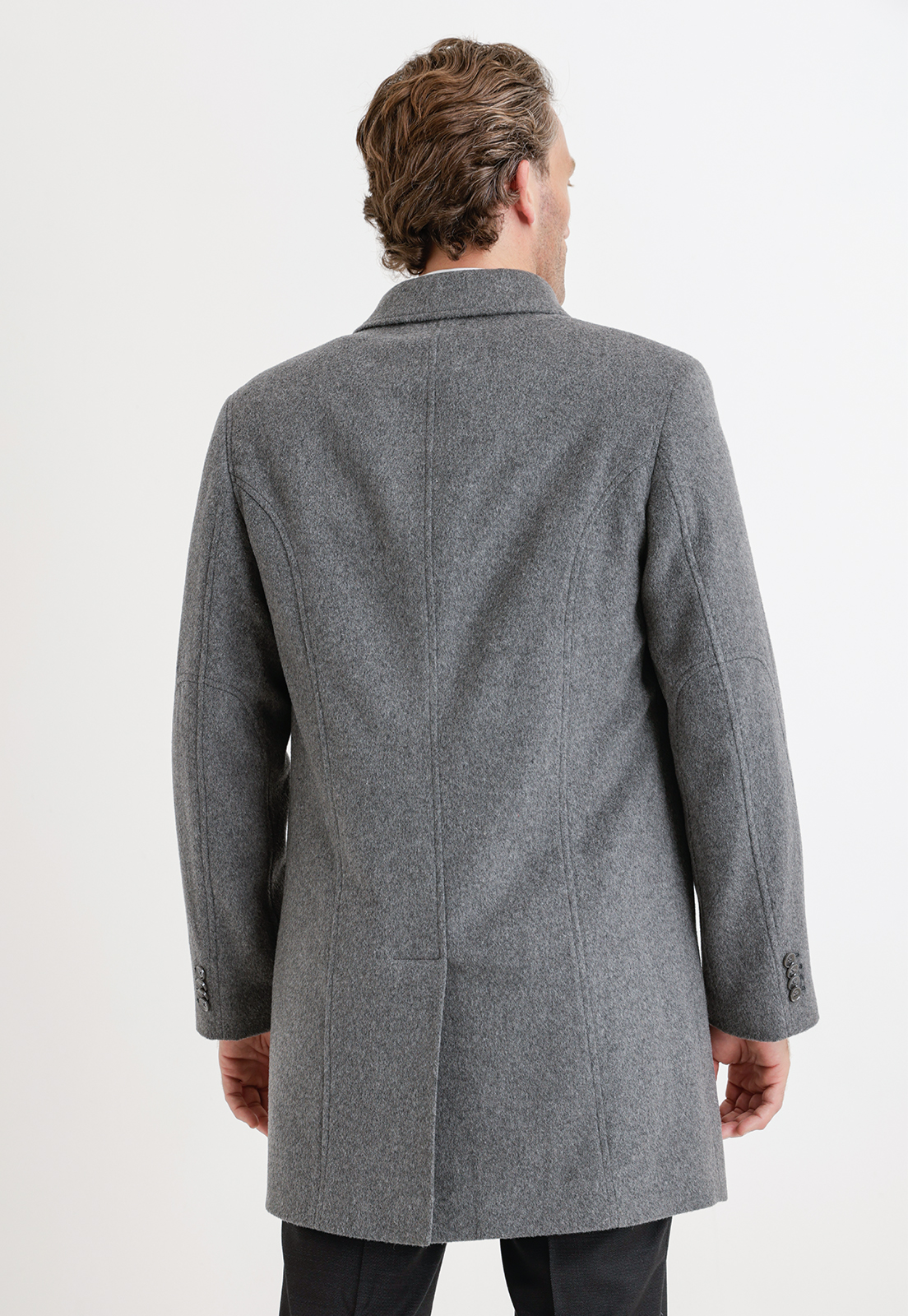 ABRIGO FORMAL HOMBRE GRIS - 2