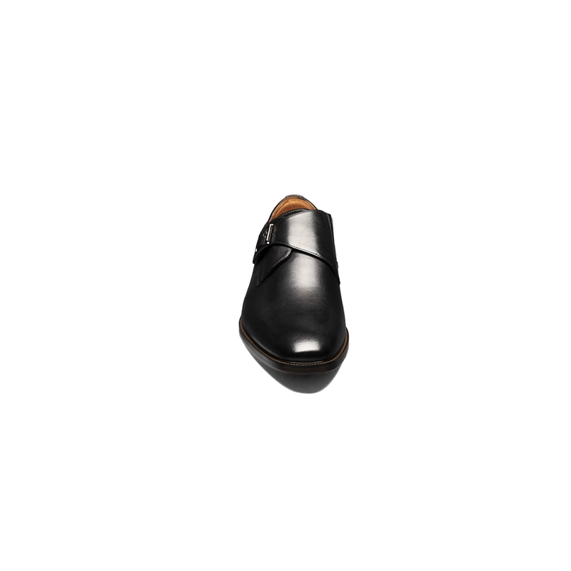ZAPATO SORRENTO PLAIN TOE SINGLE MONK STRAP NEGRO - 5