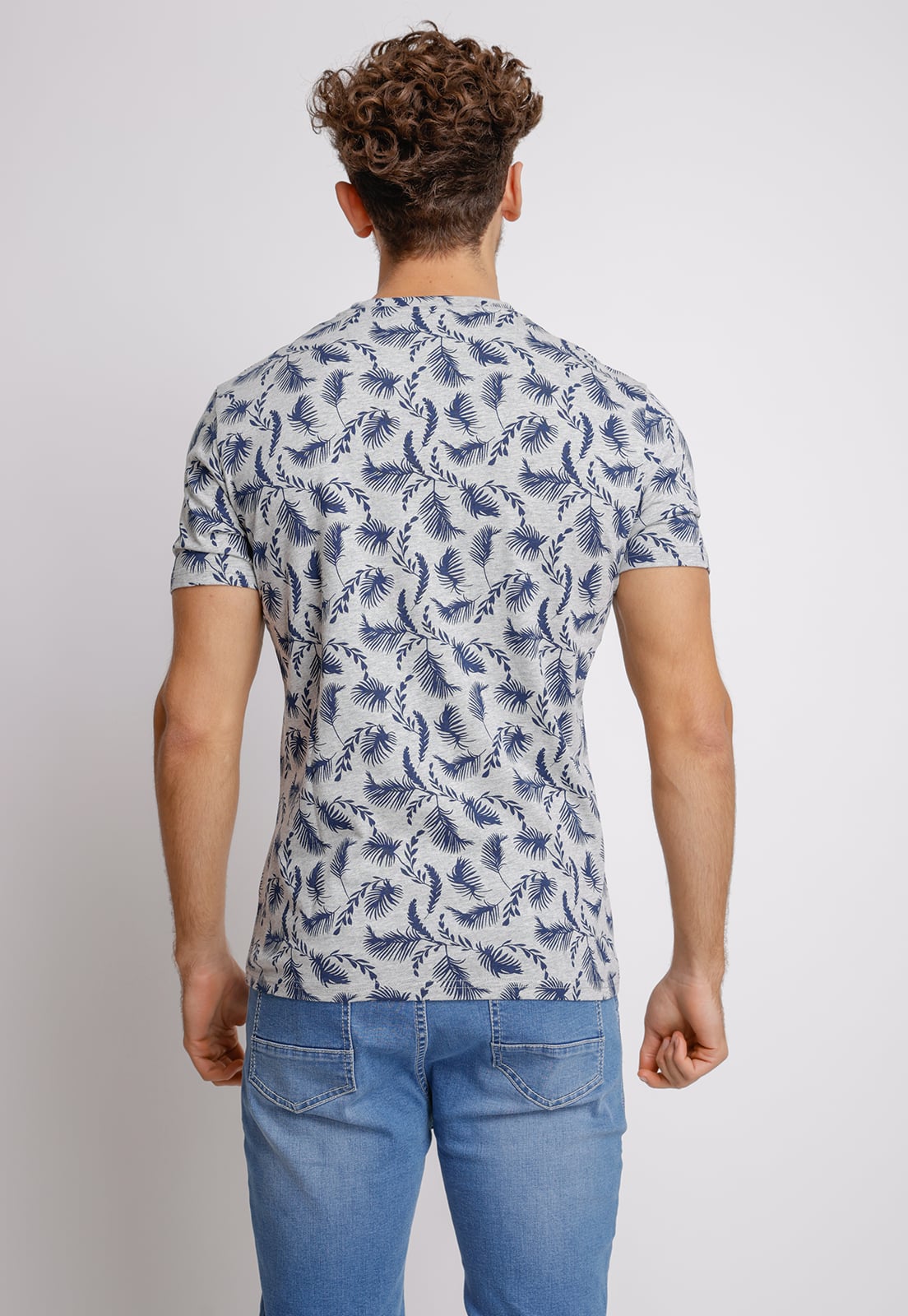 POLERA HOMBRE SLIM FIT MIQUELE ALGODON GRIS - 2