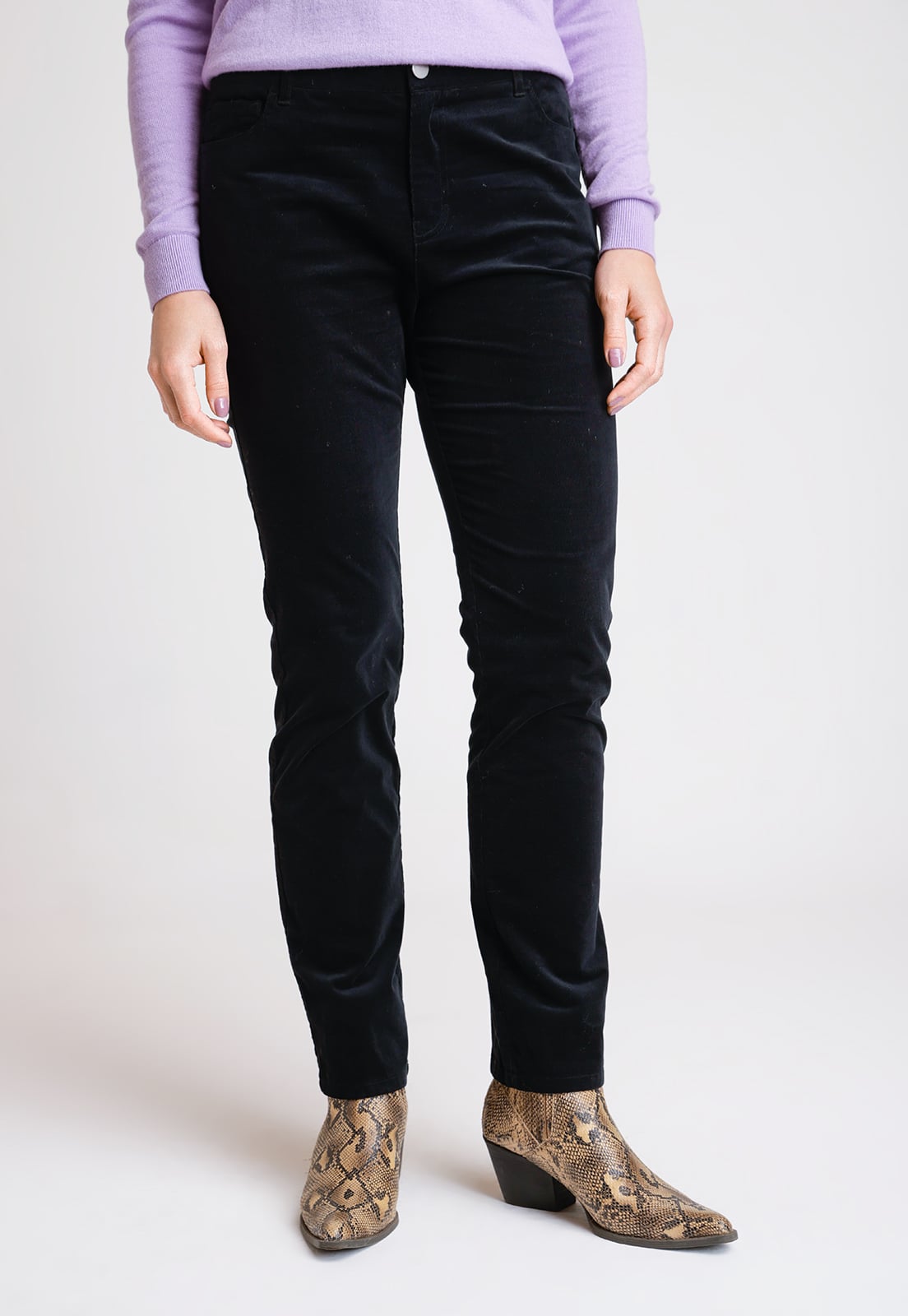 PANTALÓN ALGODÓN MUJER CANADIENNE NEGRO ESSAM - 1