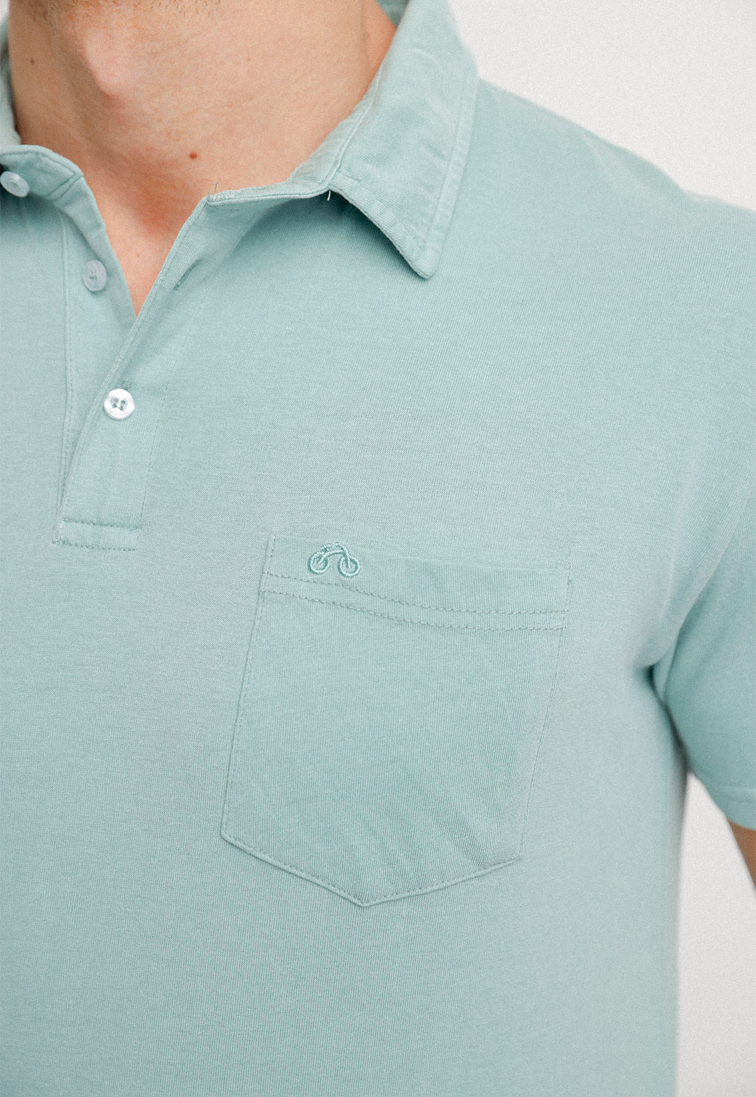 POLERA HOMBRE SLIM FIT MARC ALGODON VERDE AGUA - 3