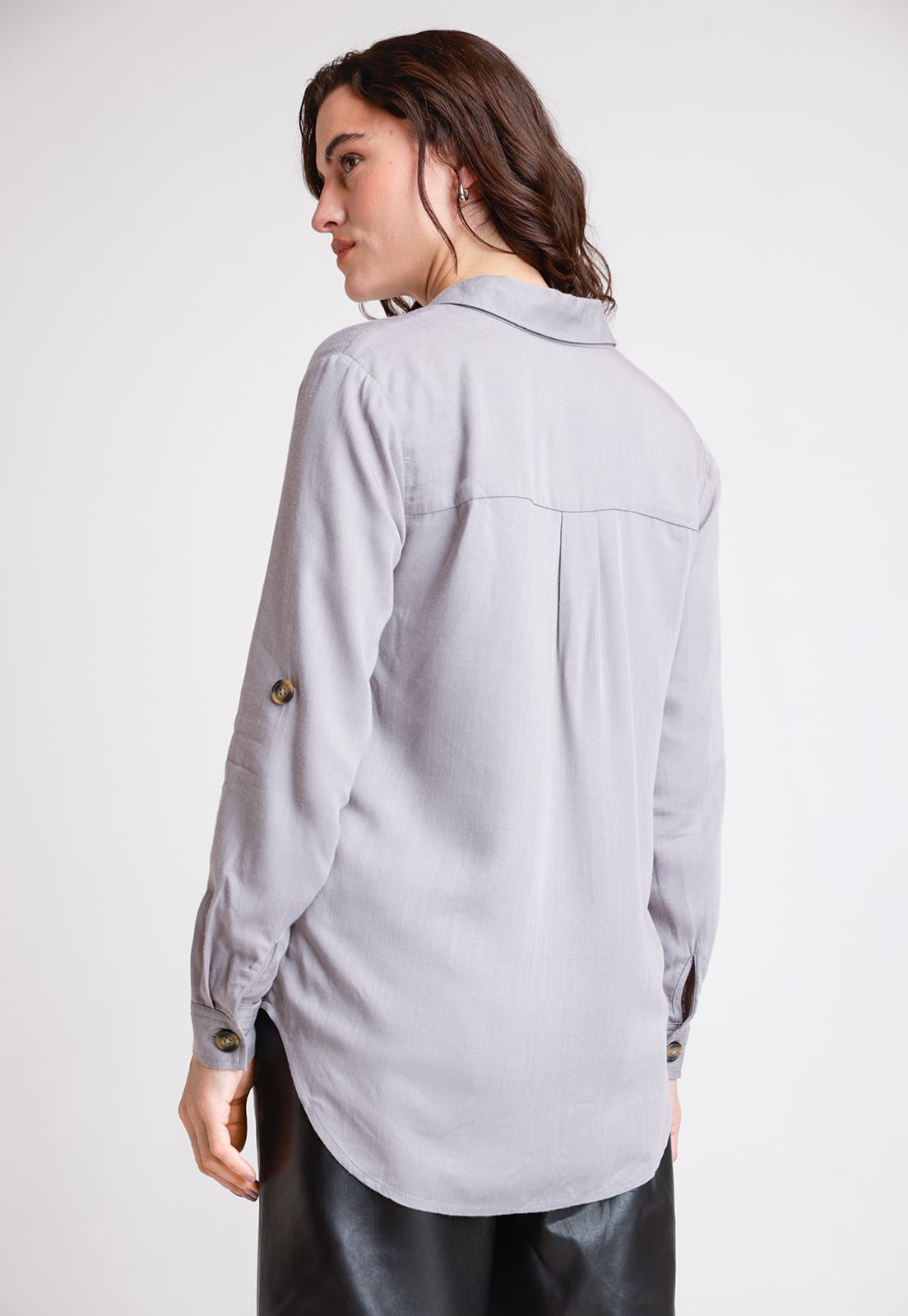 BLUSA DE MUJER MODELO BROMELIA24 COLOR GRIS - 2