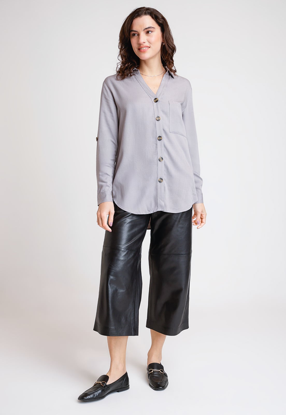 BLUSA DE MUJER MODELO BROMELIA24 COLOR GRIS - 4