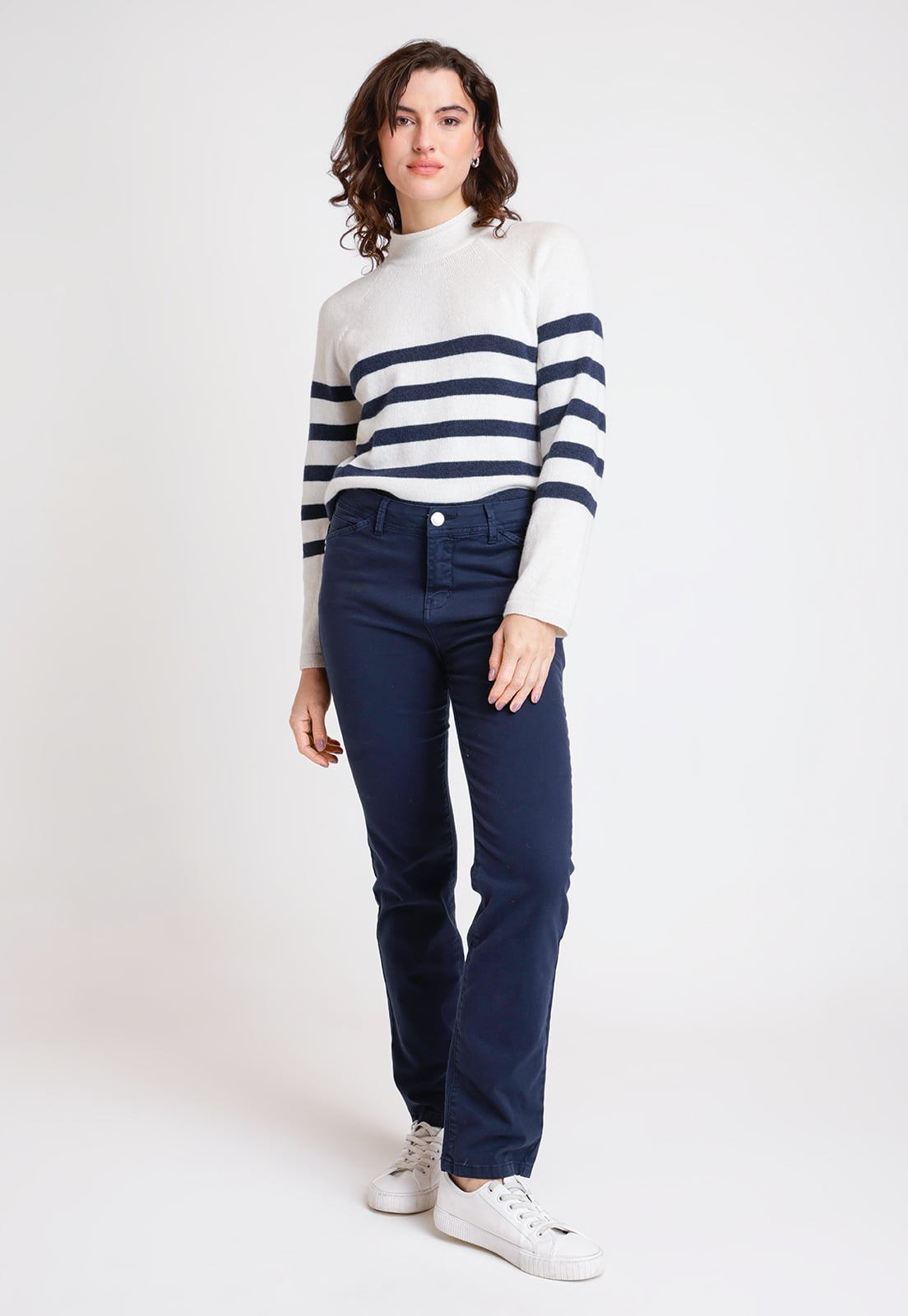 PANTALON DE MUJER MODELO ELY COLOR MARINO - 4