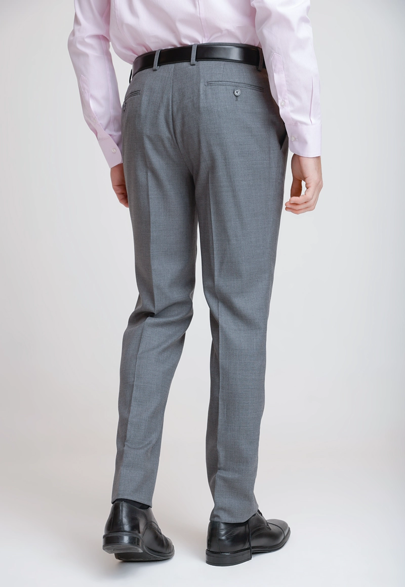 PANTALÓN LANA HOMBRE TRIAL GRIS PERFECT SUIT FORMAL S100'S LISO SLIM - 2