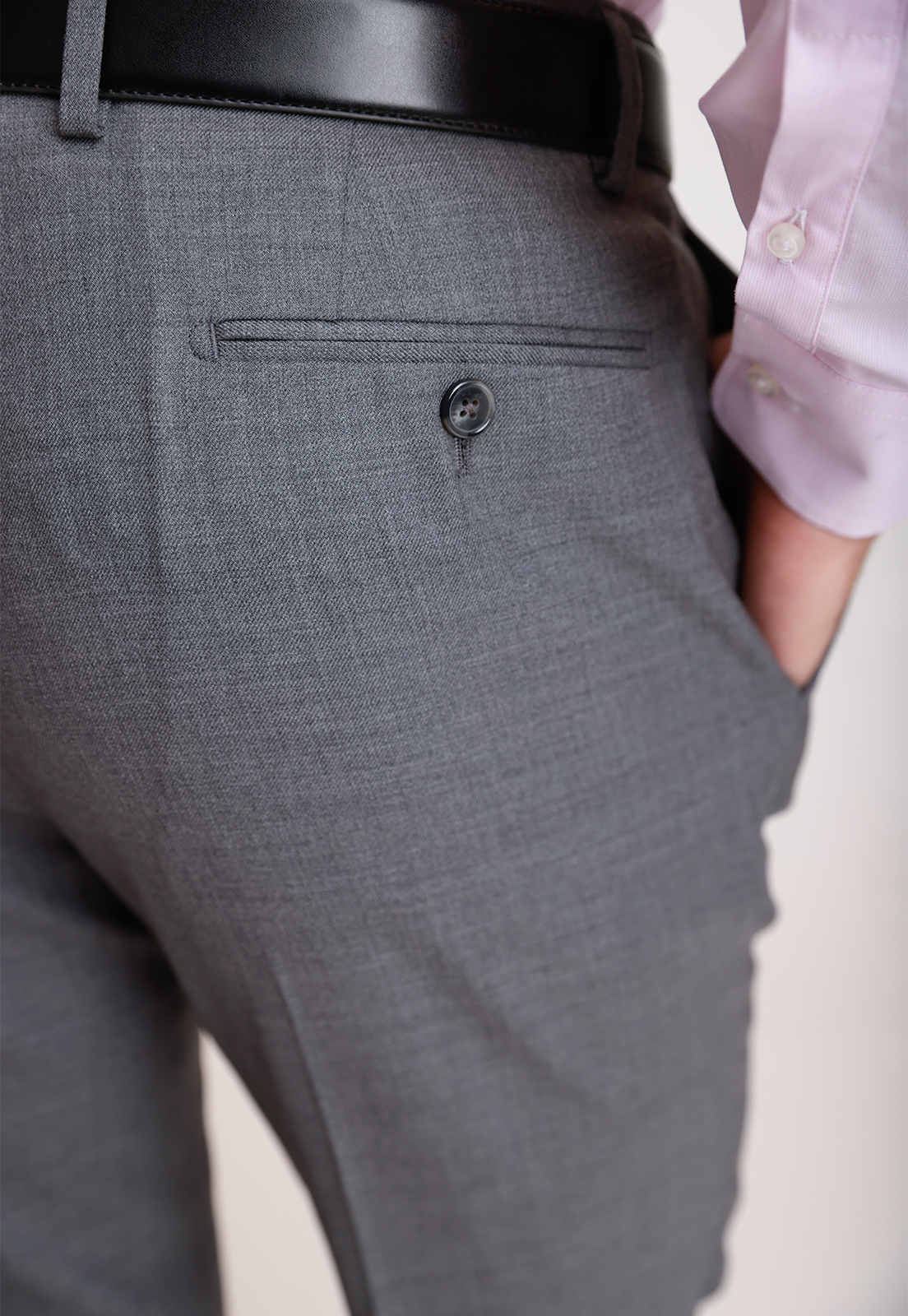 PANTALON FORMAL HOMBRE LANA S100'S SLIM PERFECT SUIT GRIS - 3