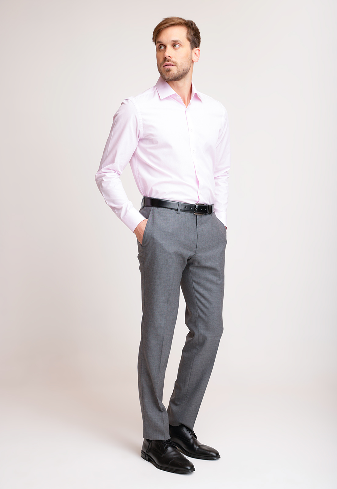 PANTALON FORMAL HOMBRE LANA S100'S SLIM PERFECT SUIT GRIS - 4