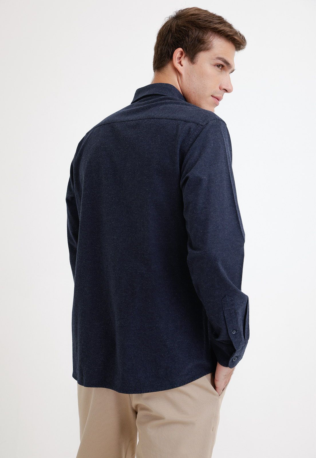 CAMISA HOMBRE FRANELA AZUL MARINO - 2