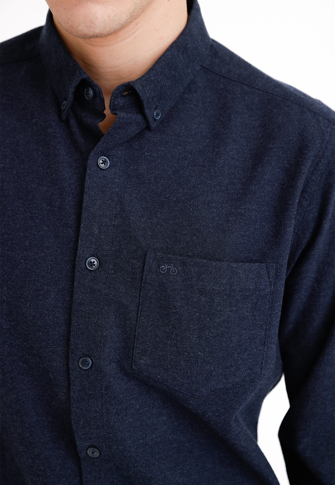 CAMISA HOMBRE FRANELA AZUL MARINO - 3
