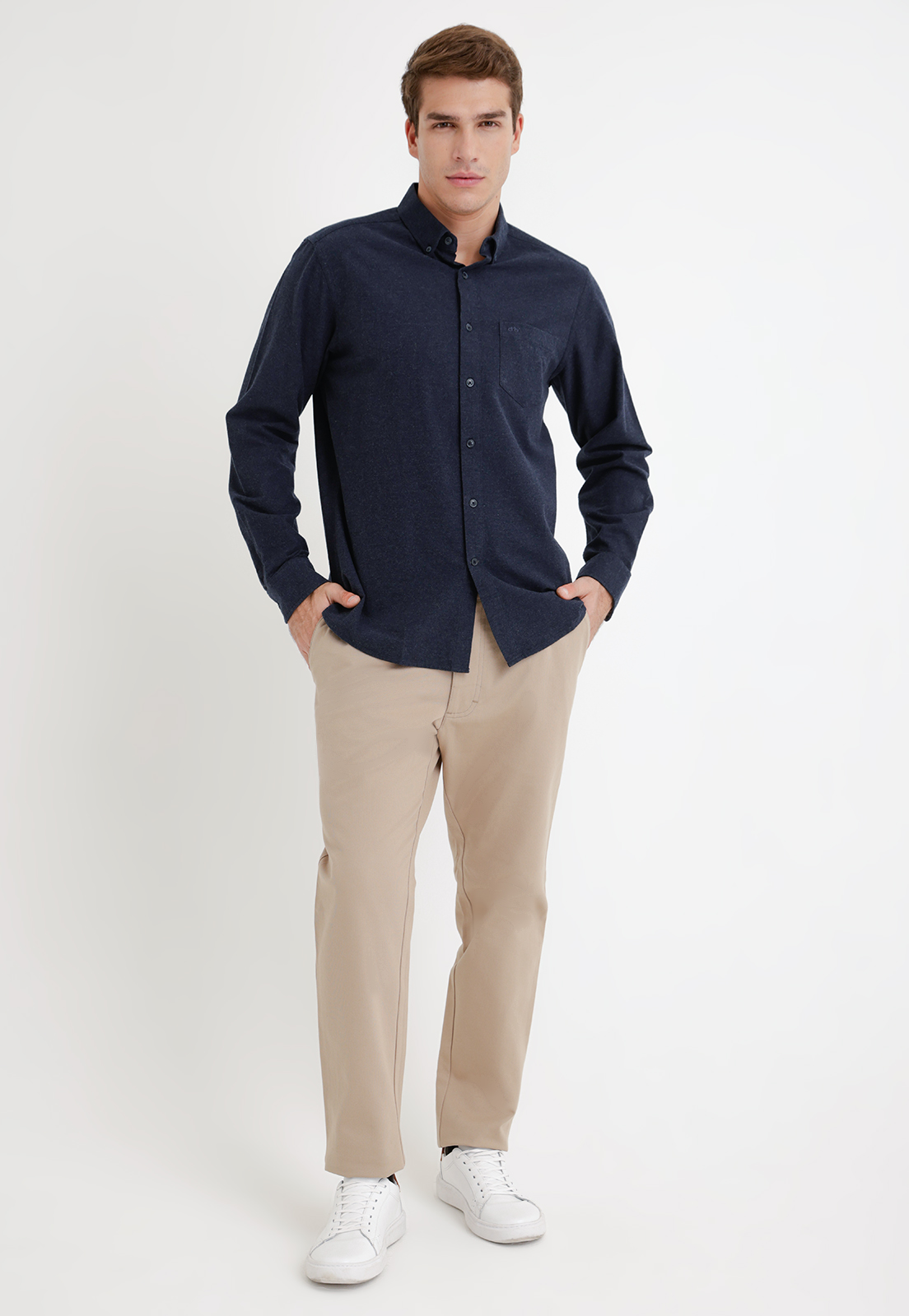 CAMISA HOMBRE FRANELA AZUL MARINO - 4