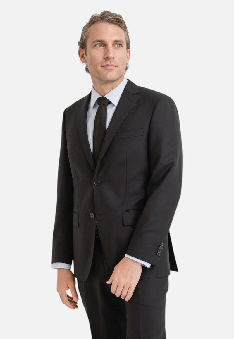 CHAQUETA FORMAL HOMBRE S100'S LISO SLIM PERFECT SUIT NEGRO - 1