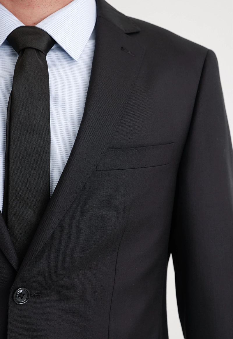 CHAQUETA FORMAL HOMBRE S100'S LISO SLIM PERFECT SUIT NEGRO - 3