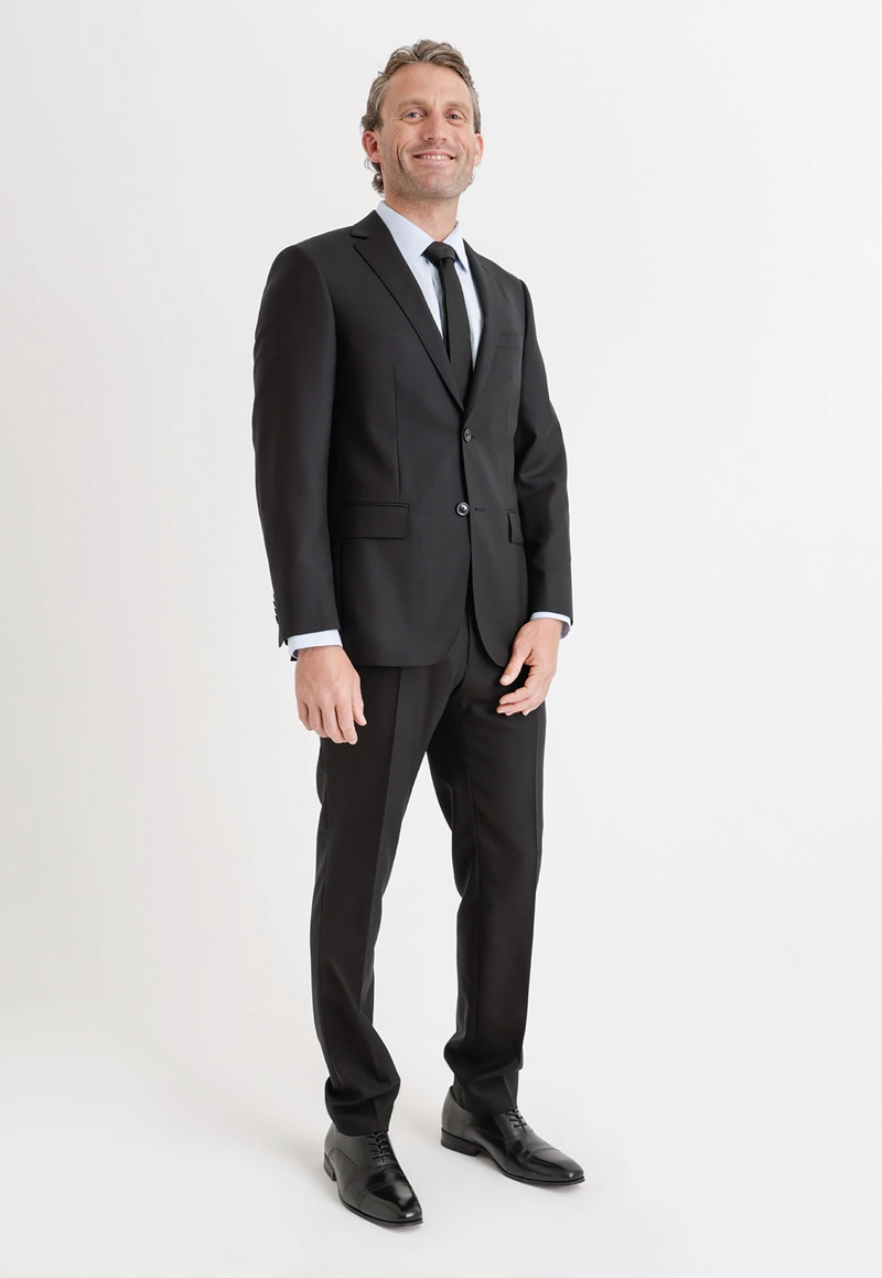 CHAQUETA FORMAL HOMBRE S100'S LISO SLIM PERFECT SUIT NEGRO - 4