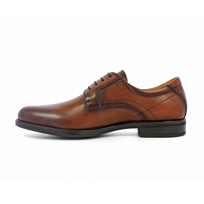 ZAPATO MIDTOWN PLAIN TOE OXFORD COGNAC - 4