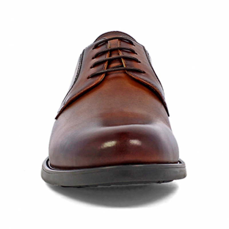 ZAPATO MIDTOWN PLAIN TOE OXFORD COGNAC - 7