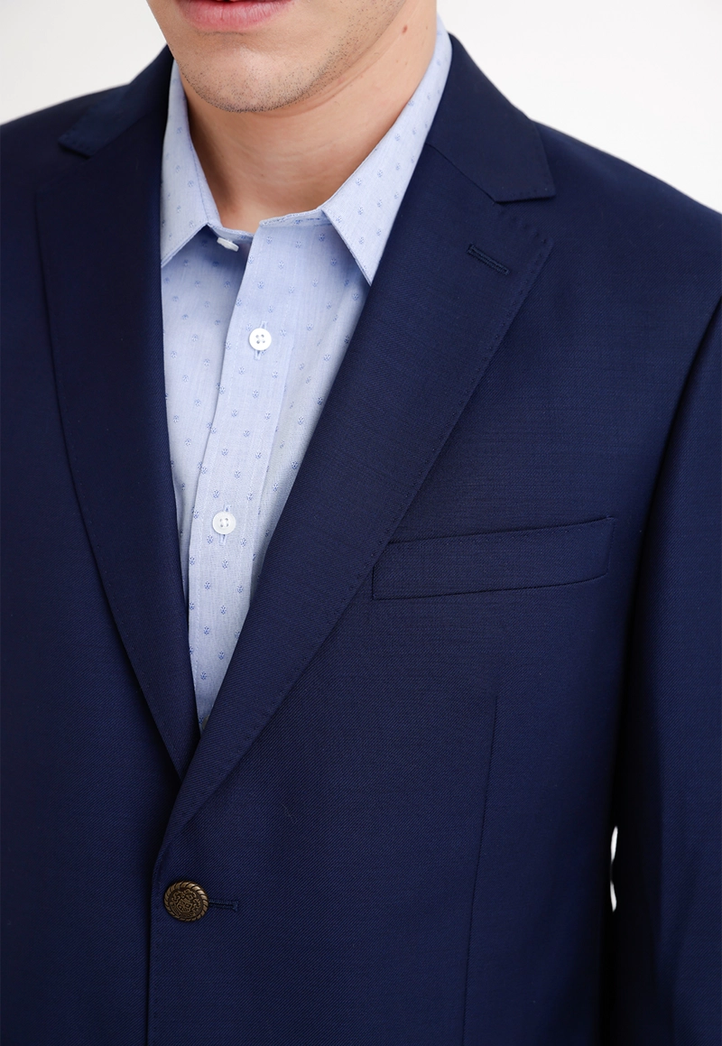 CHAQUETA FORMAL HOMBRE LANA S100'S LISO SLIM MIX&COLOR AZUL - 3