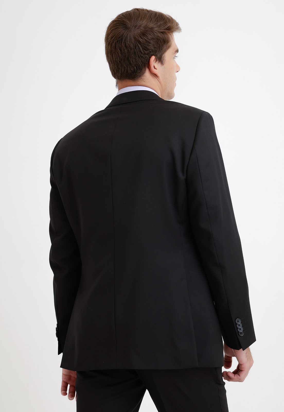 CHAQUETA FORMAL HOMBRE LANA S100'S LISO SLIM MIX&COLOR NEGRO - 2