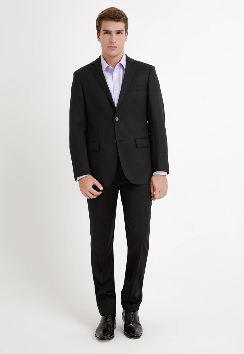 CHAQUETA FORMAL HOMBRE LANA S100'S LISO SLIM MIX&COLOR NEGRO - 4