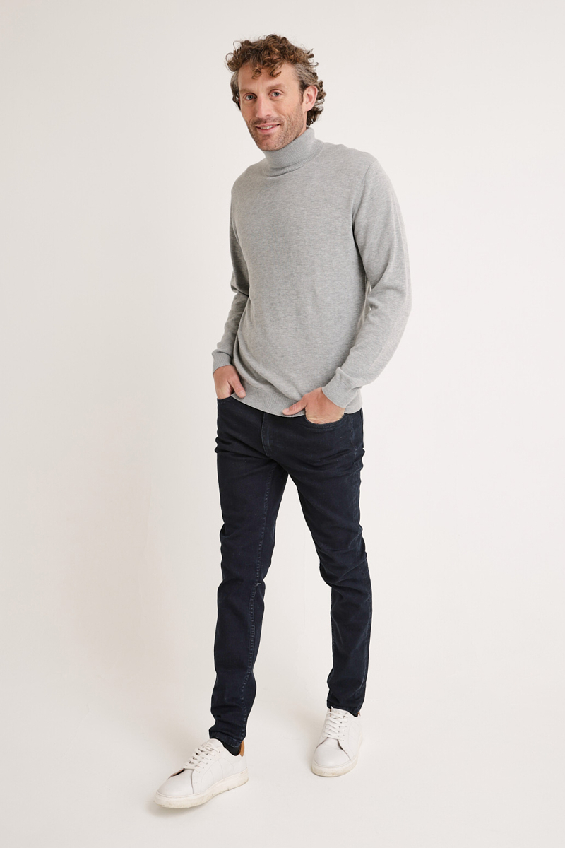 SWEATER HOMBRE CUELLO ALTO GRIS - 4