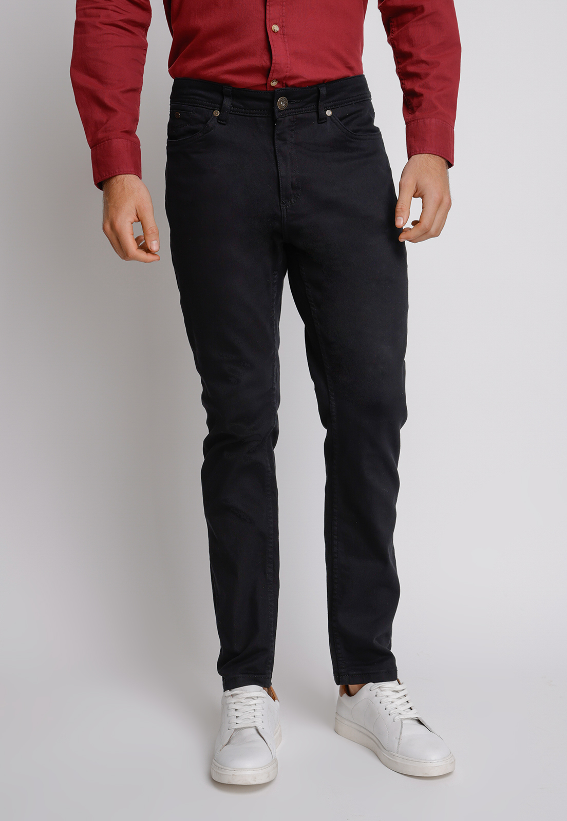 JEANS HOMBRE SLIM FIT NAMOR ALGODON NEGRO - 1