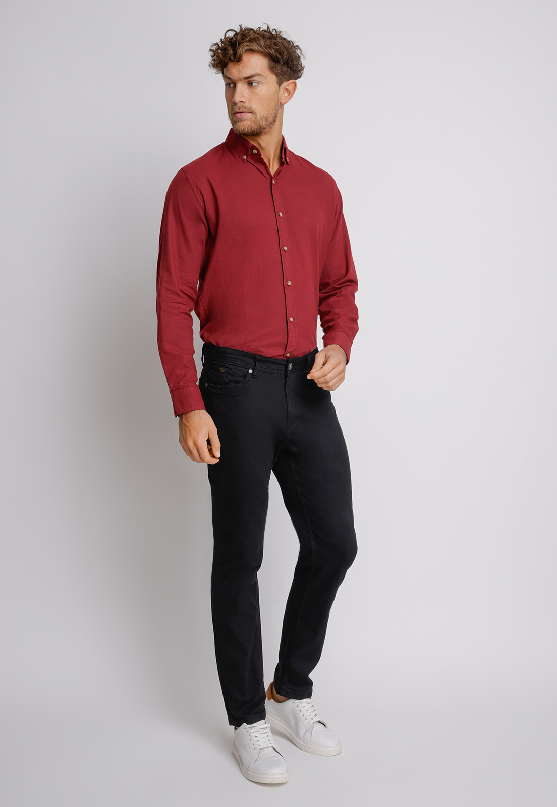 JEANS HOMBRE SLIM FIT NAMOR ALGODON NEGRO - 4