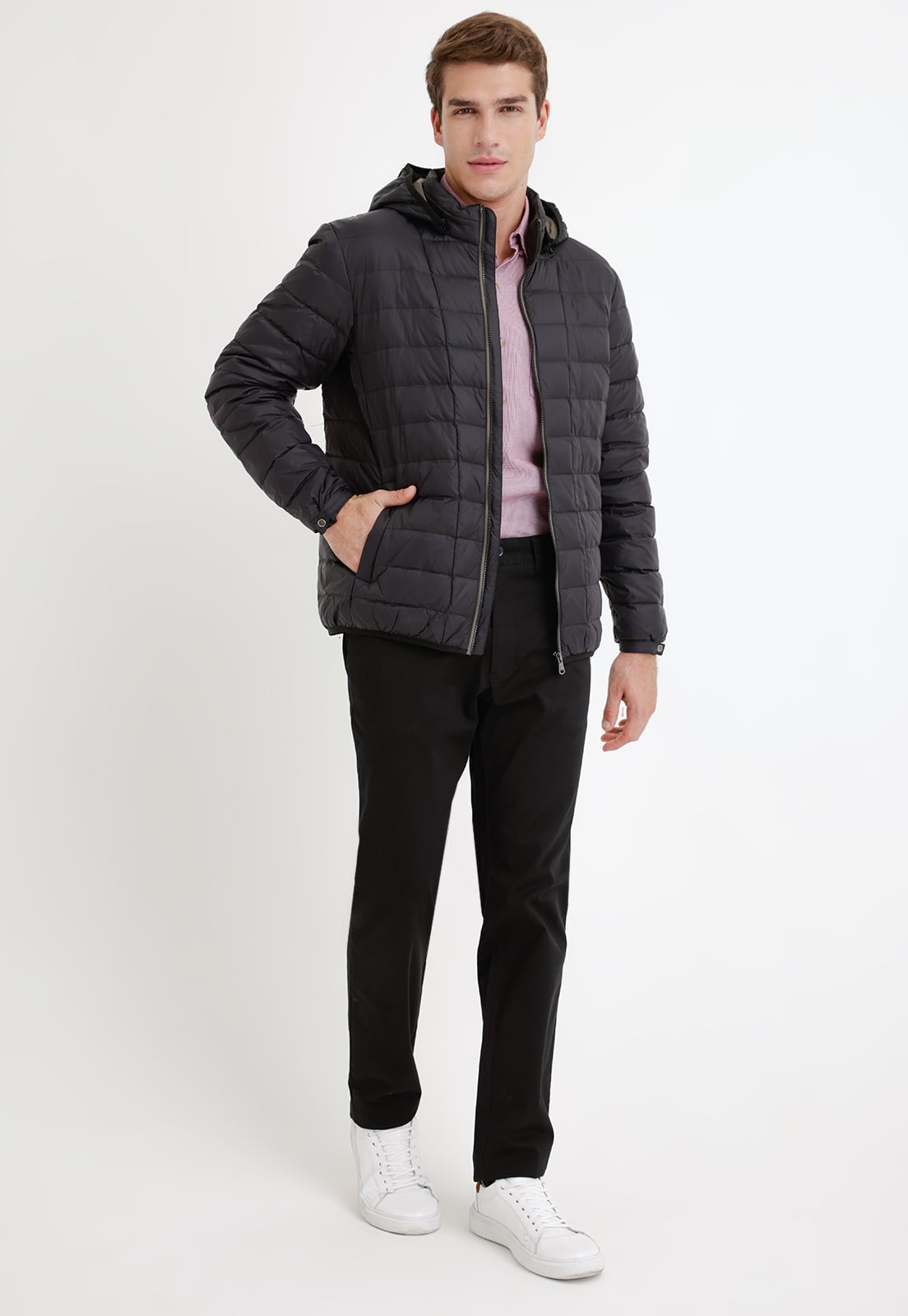 PARKA HOMBRE ACOLCHADA PLUMA NEGRO - 4