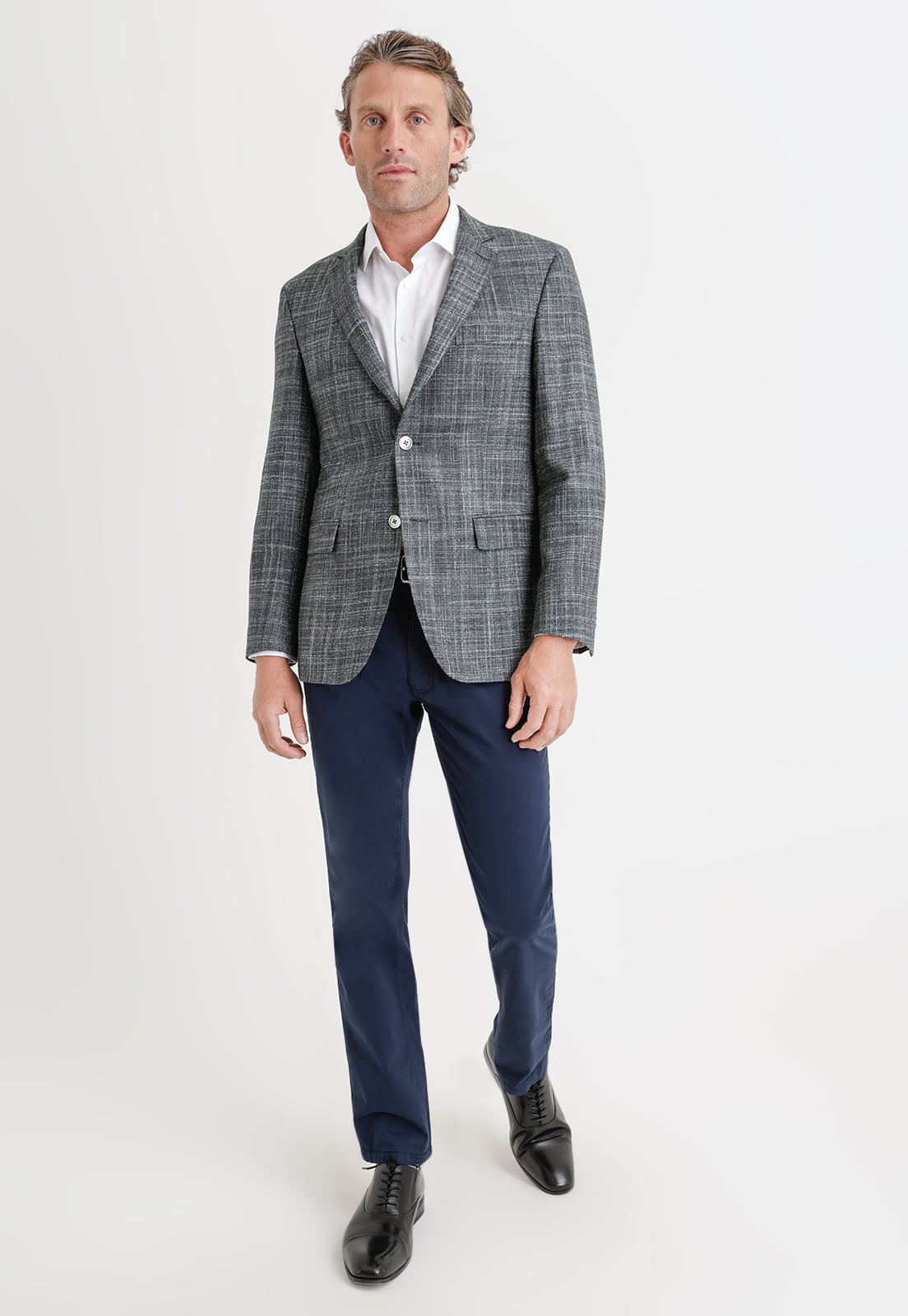 CHAQUETA FORMAL HOMBRE MEZCLA LANA SEDA FANTASIA SLIM SARTORIAL VERDE - 4
