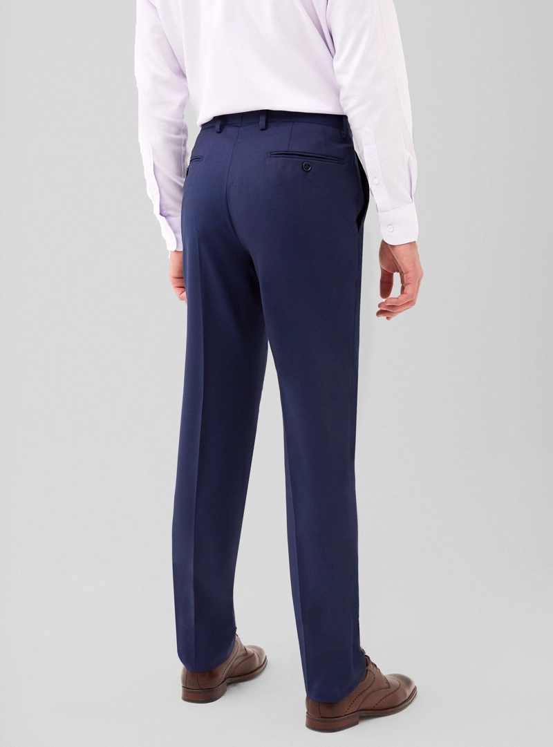 PANTALON FORMAL HOMBRE LANA S100'S LISO SLIM MIX&COLOR AZUL - 3