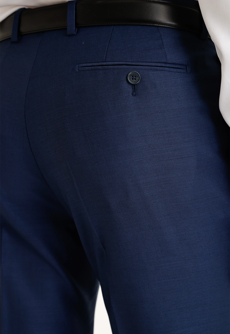 PANTALON FORMAL LISO AZUL THE WILLOW SLIM - 3