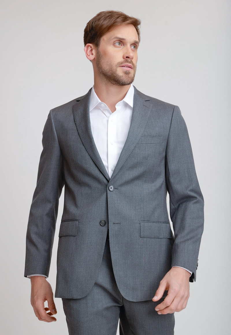CHAQUETA FORMAL HOMBRE LANA S100'S LISO SLIM MIX&COLOR MARENGO - 1