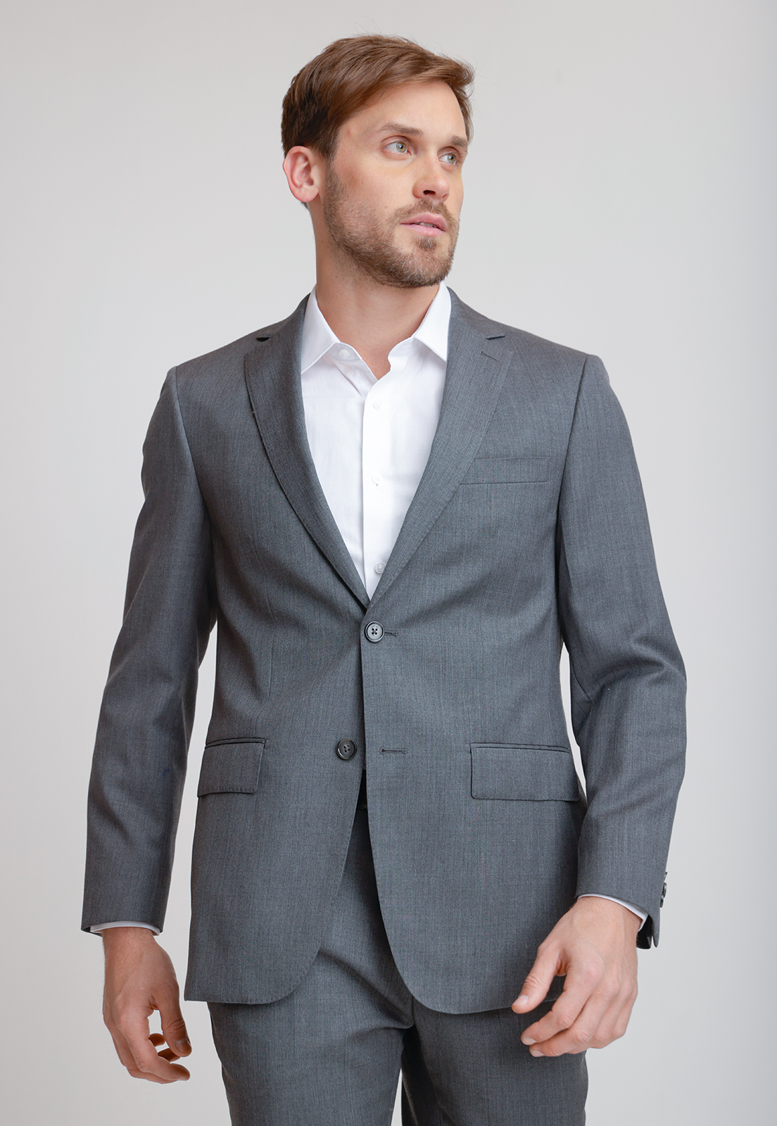 CHAQUETA FORMAL HOMBRE LANA S100'S LISO SLIM MIX&COLOR MARENGO - 1