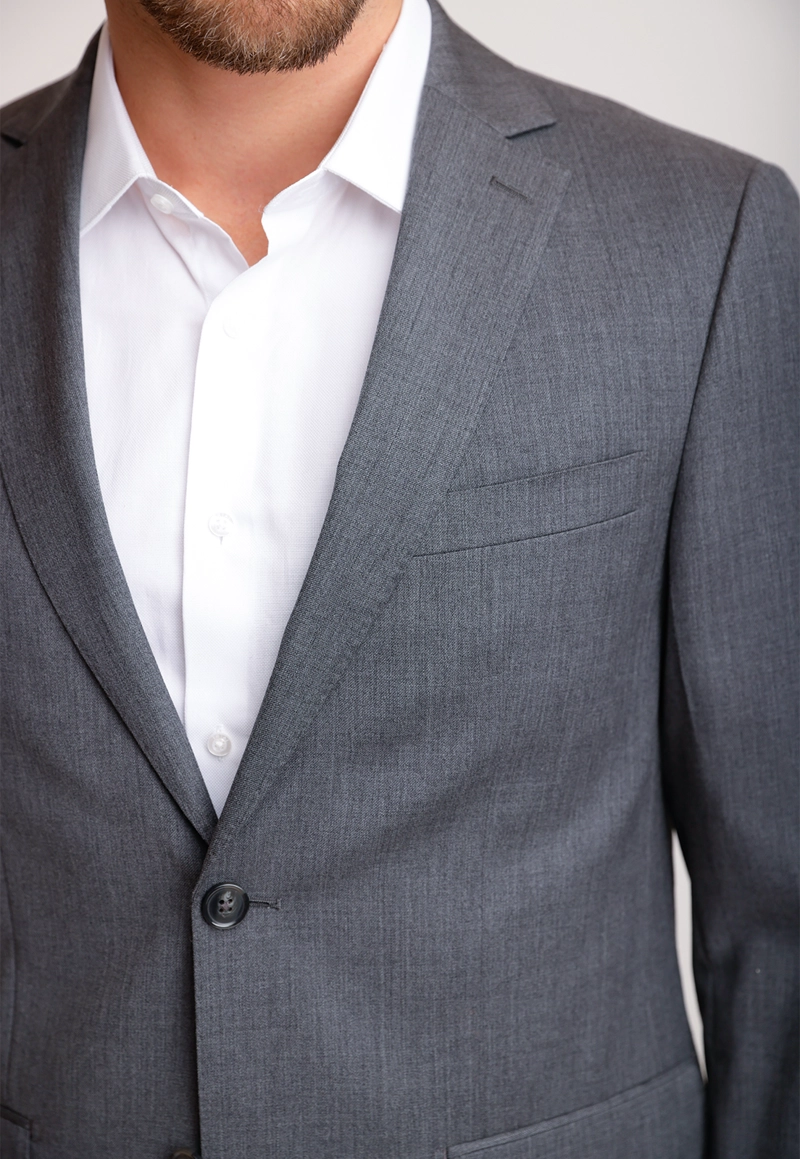 CHAQUETA FORMAL HOMBRE LANA S100'S LISO SLIM MIX&COLOR MARENGO - 3