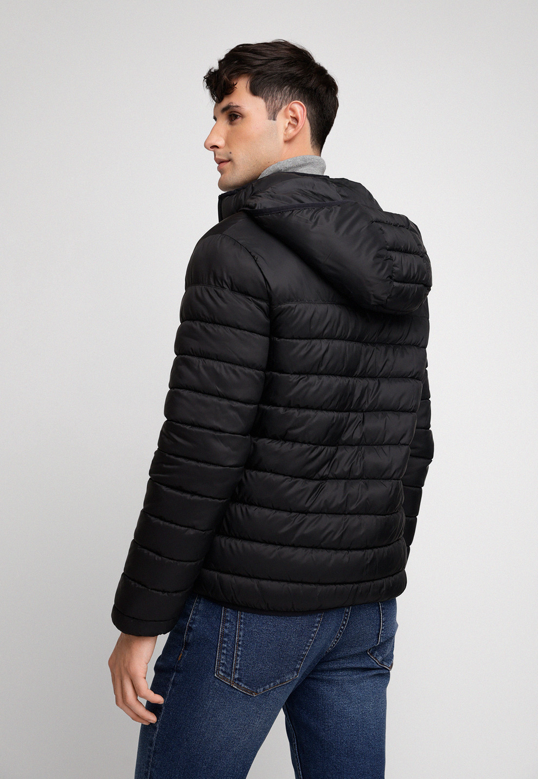 PARKA LIGERA ACOLCHADA NEGRA PERRY ELLIS - 2