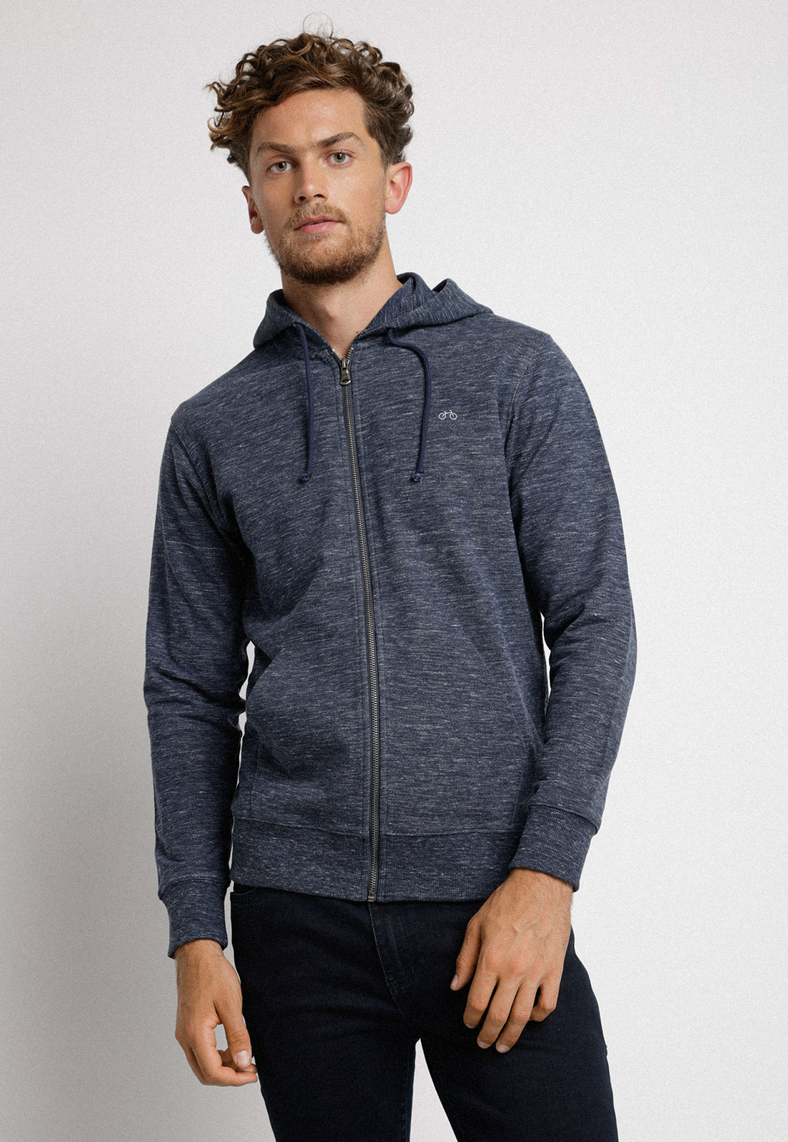 POLERON HOMBRE SLIM FIT WATERLOO ALGODON AZUL MARINO - 1