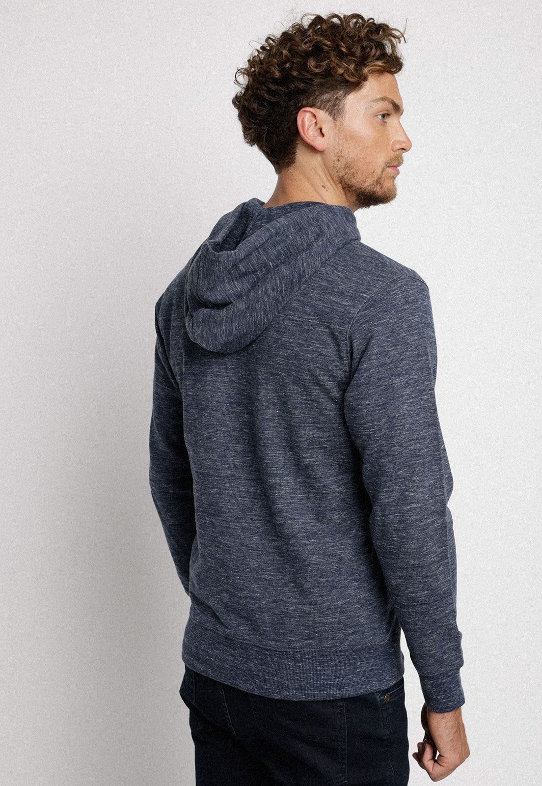 POLERON HOMBRE SLIM FIT WATERLOO ALGODON AZUL MARINO - 2