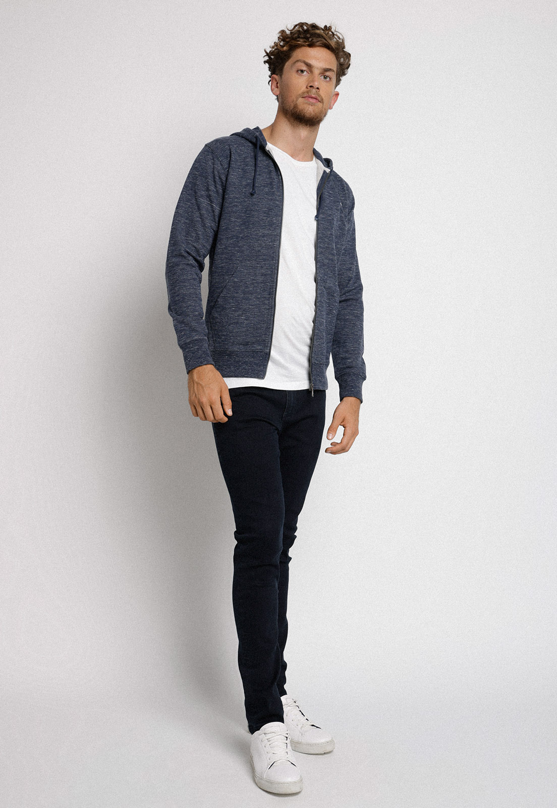 POLERON HOMBRE SLIM FIT WATERLOO ALGODON AZUL MARINO - 4