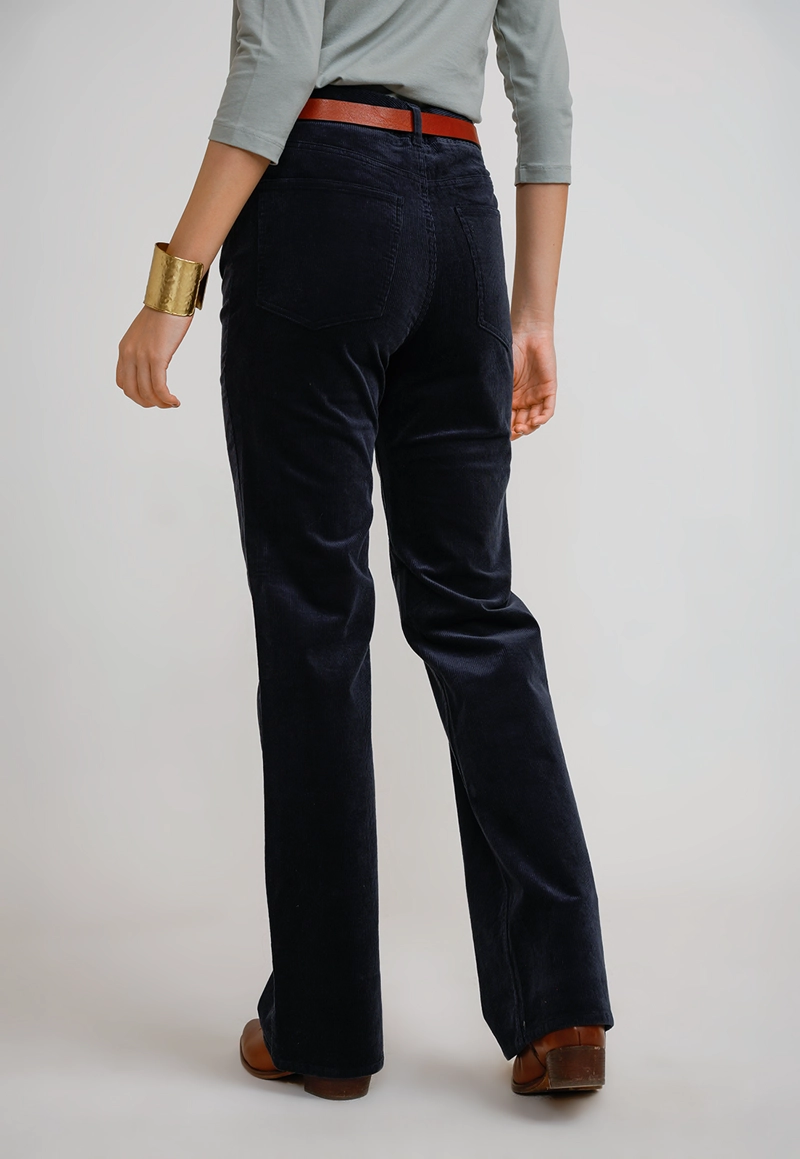 PANTALÓN ALGODÓN MUJER CANADIENNE AZUL MARINO ISHANG - 2