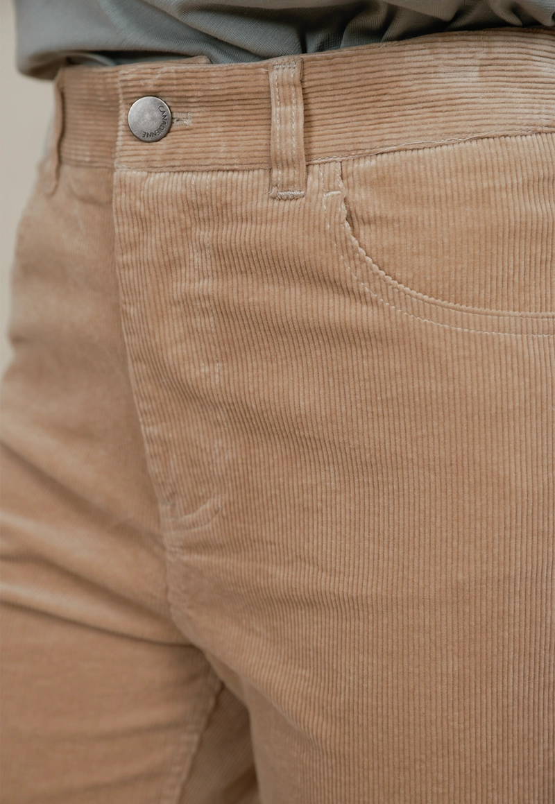 PANTALÓN ALGODÓN MUJER CANADIENNE BEIGE ISHANG - 3