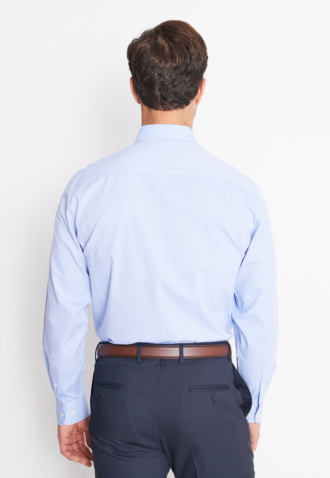 CAMISA FORMAL HOMBRE REGULAR OXFORD CELESTE - 3