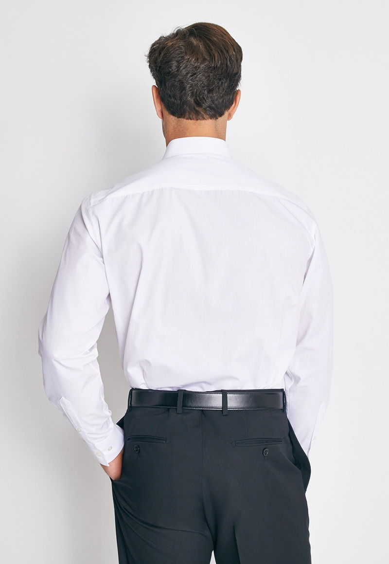 CAMISA FORMAL HOMBRE REGULAR POPLIN BLANCO - 2