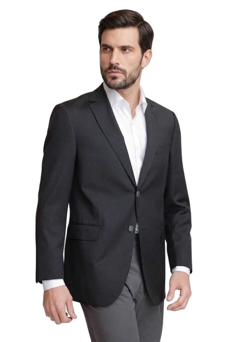 CHAQUETA FORMAL HOMBRE LANA S100'S LISO SLIM MIX&COLOR NEGRO - 5