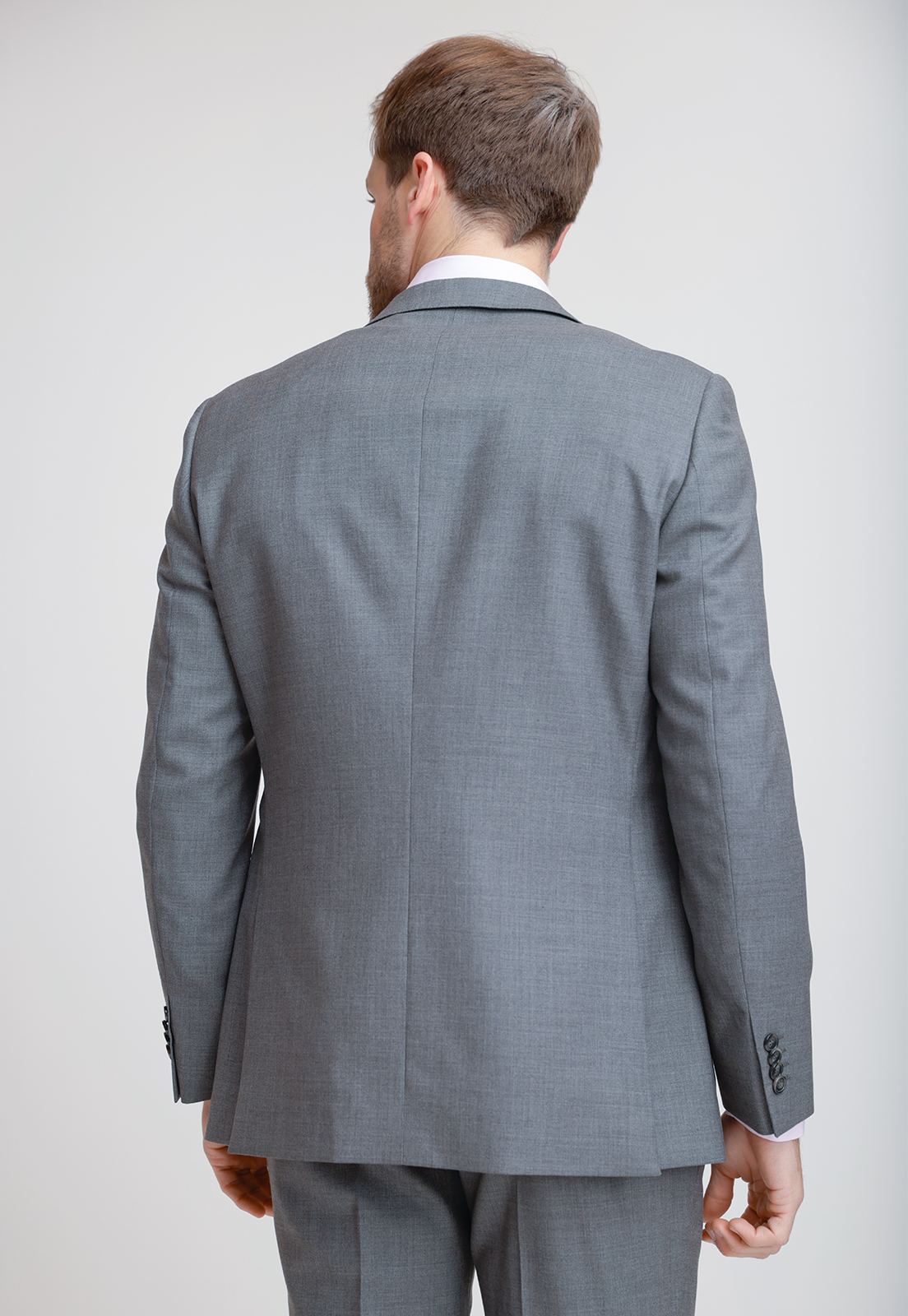 CHAQUETA FORMAL HOMBRE LANA S100'S LISO SLIM PERFECT SUIT GRIS - 2