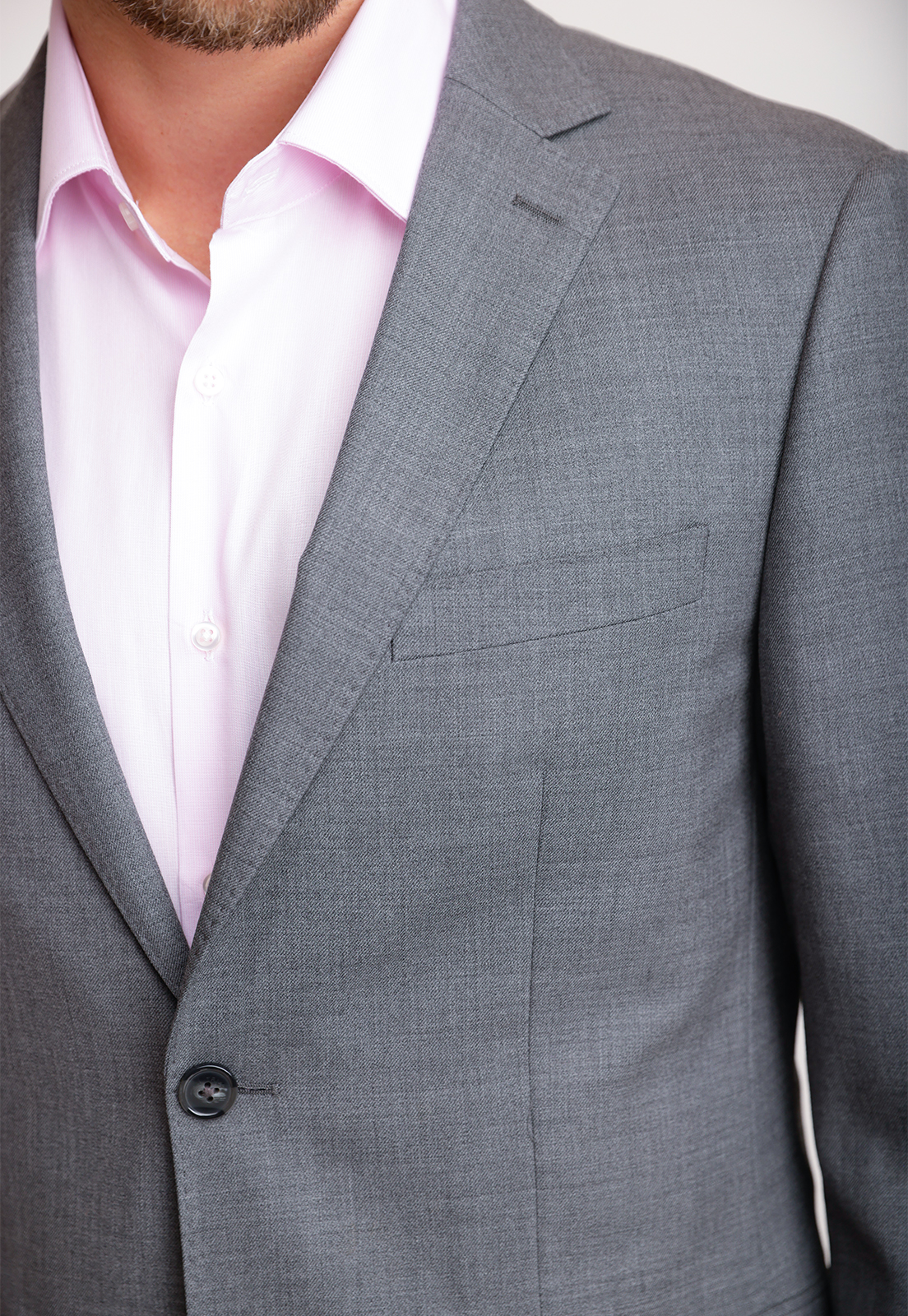 CHAQUETA FORMAL HOMBRE LANA S100'S LISO SLIM PERFECT SUIT GRIS - 3