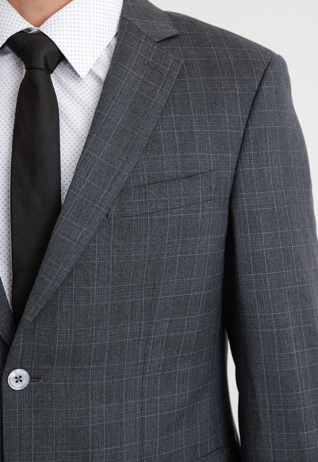 TRAJE FORMAL HOMBRE LANA S140'S FANTASIA SLIM LUXURY GRIS - 3