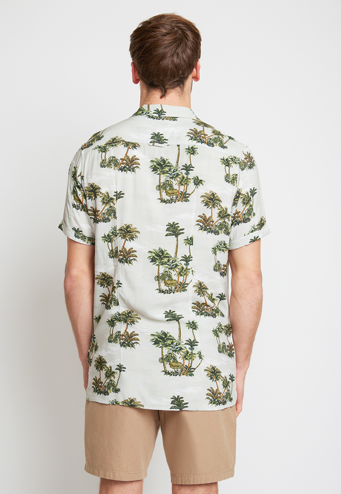 CAMISA HOMBRE VISCOSA ESTAMPADA RELAJADO BALTAZAR VERDE AGUA - 2