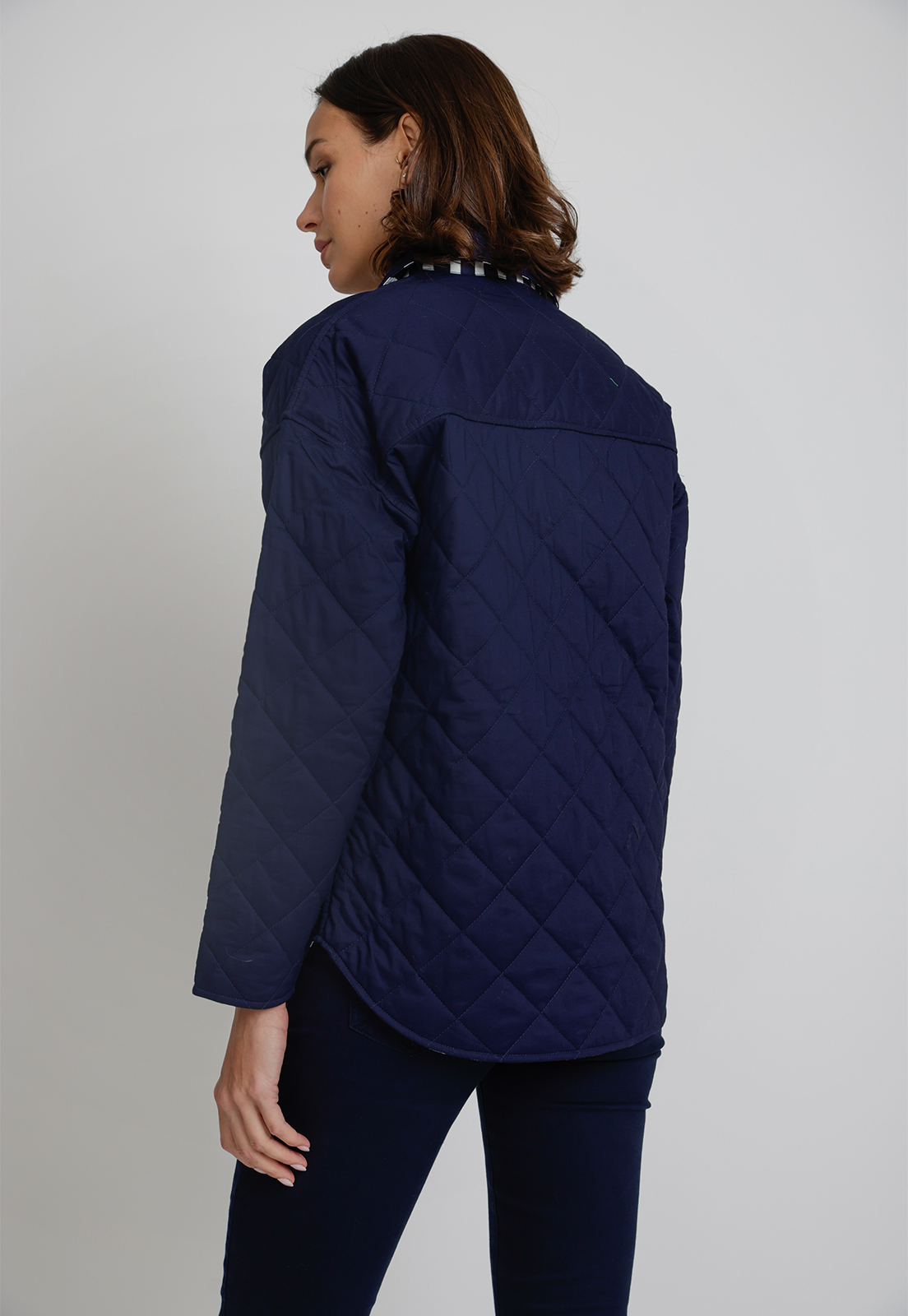 CHAQUETA REVERSIBLE DE MUJER LINES INDIGO - 3