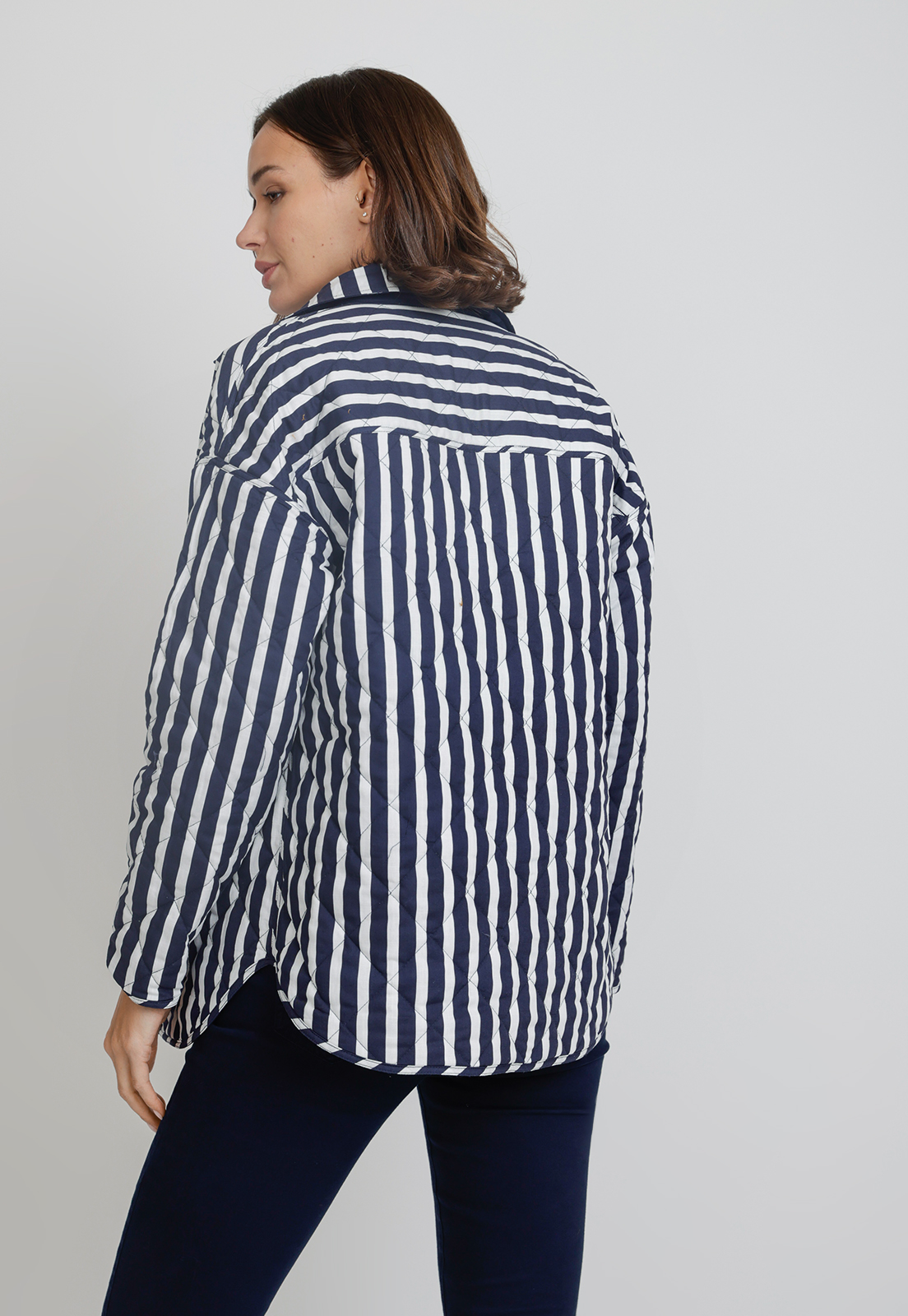 CHAQUETA REVERSIBLE DE MUJER LINES INDIGO - 4