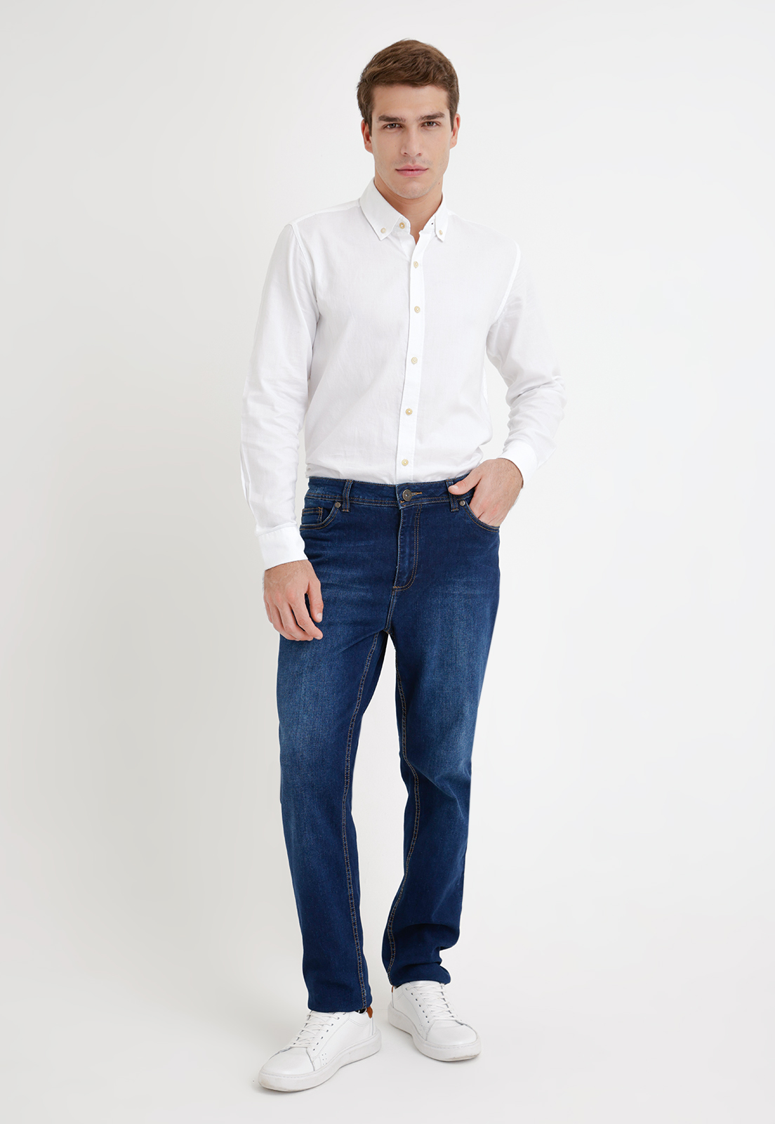 JEANS HOMBRE SLIM FIT METROPOLI ALGODON AZUL MEDIO - 4