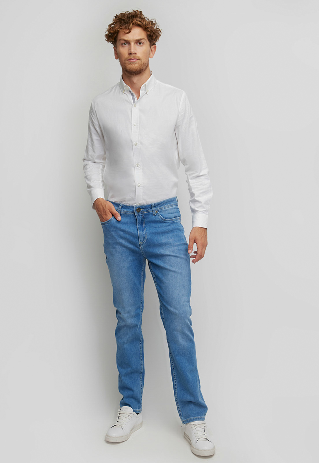 JEANS ALGODÓN HOMBRE TRIAL CELESTE 1320112912 SLIM NOE - 4