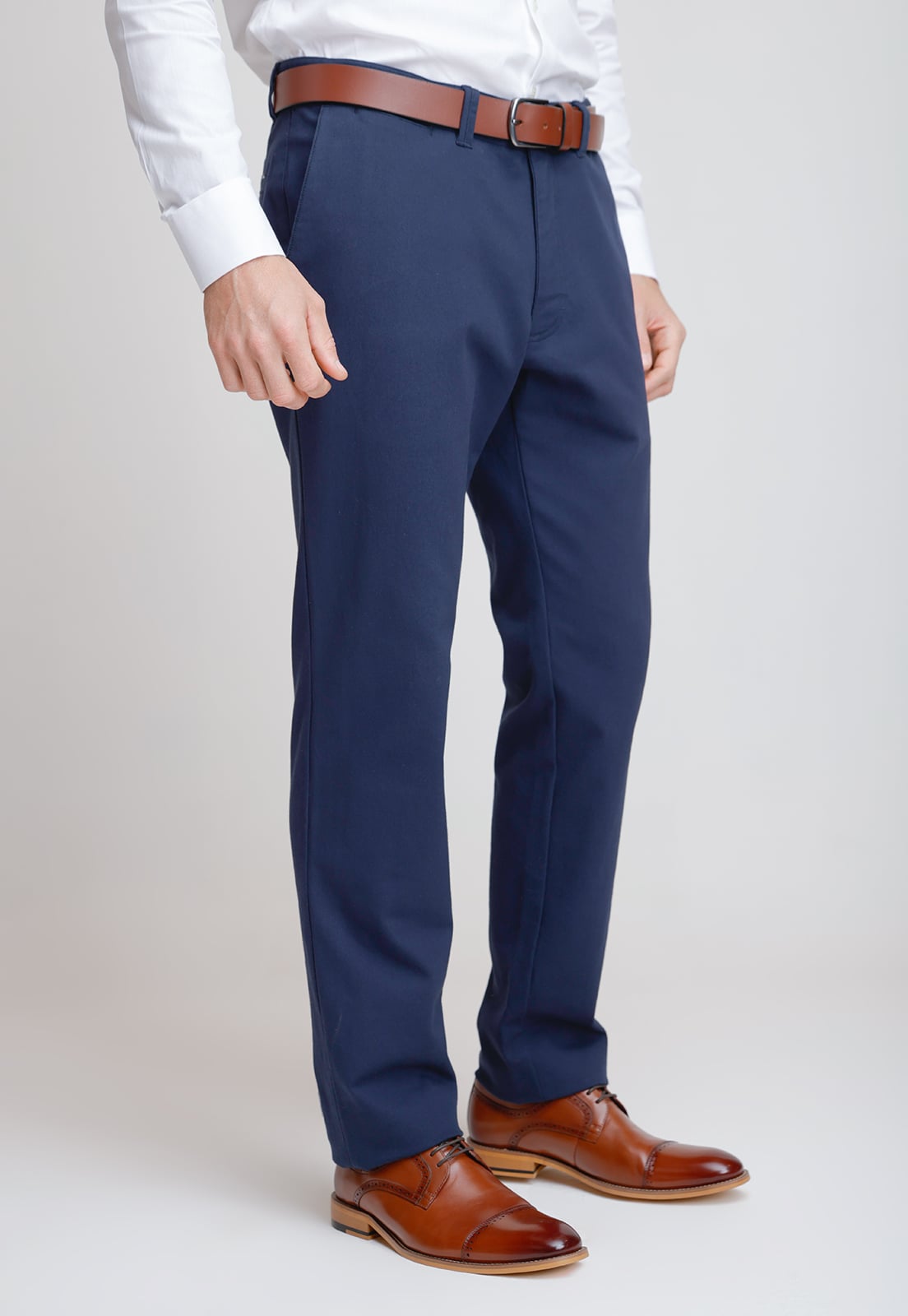 PANTALON HOMBRE SLIM FIT VILAS ALGODON AZUL MARINO - 1